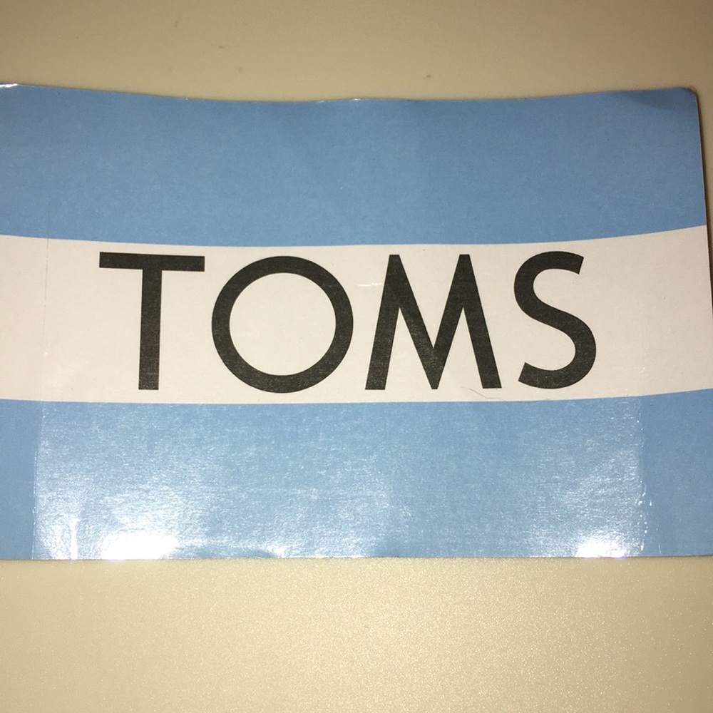 Toms Brand Logo Decal Sticker